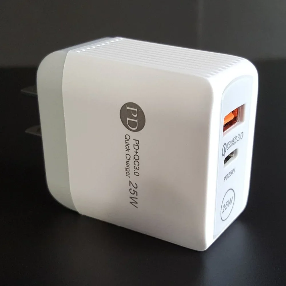 Fast PD Charger Dual Port Type C and USB A QC 3.0 Quick Charge